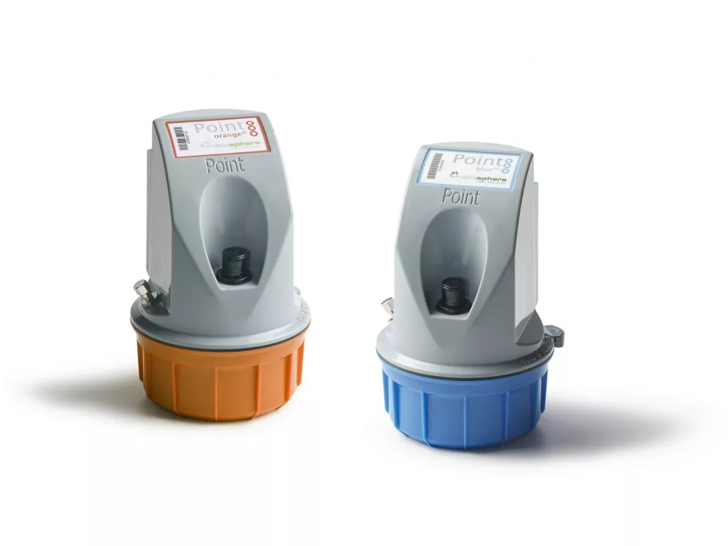 point colour orange and blue